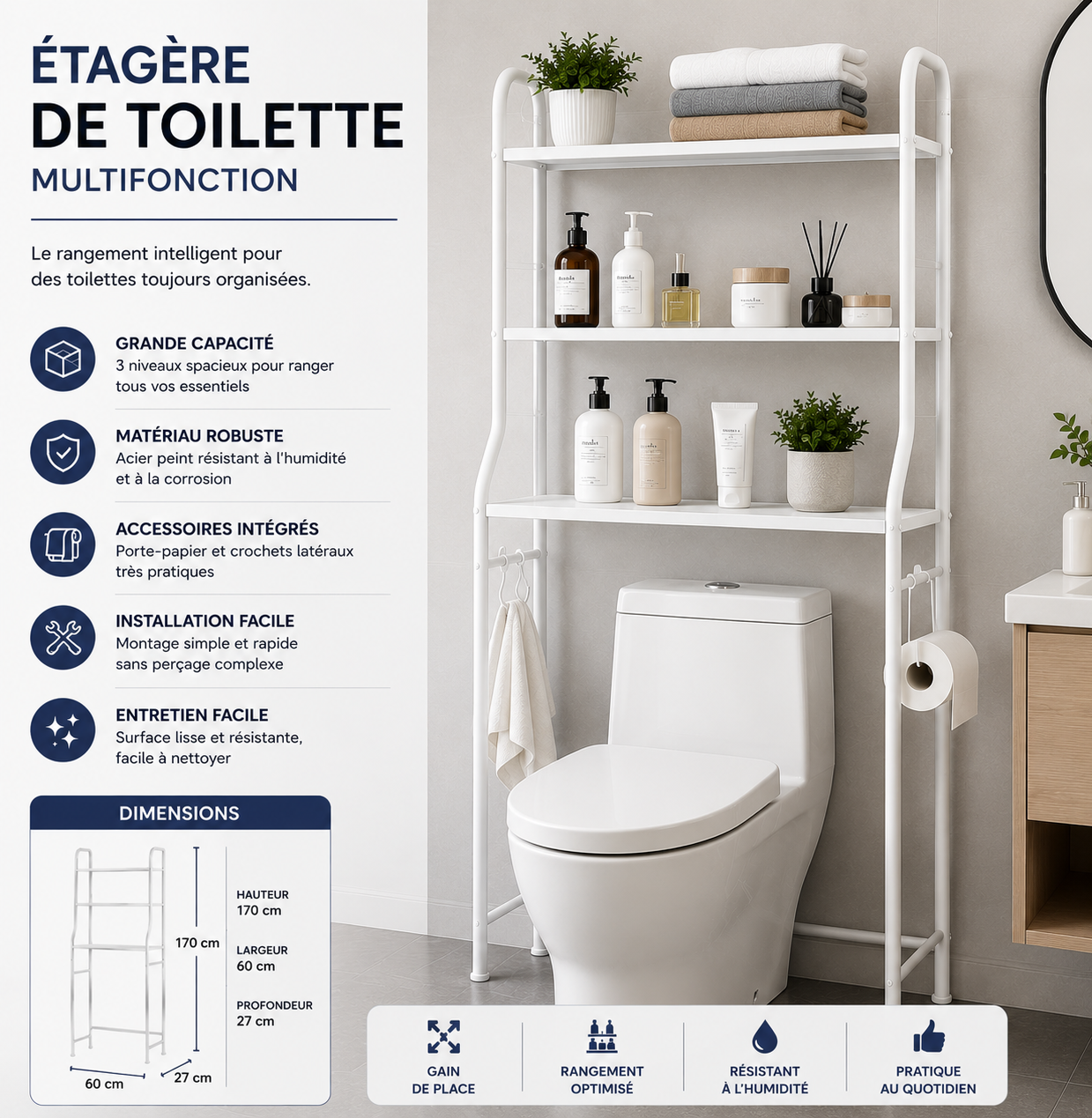 Étagère de Toilette