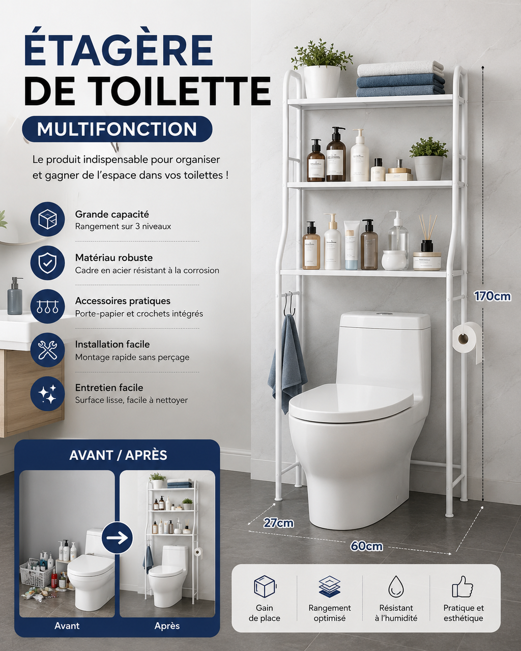 Étagère de Toilette