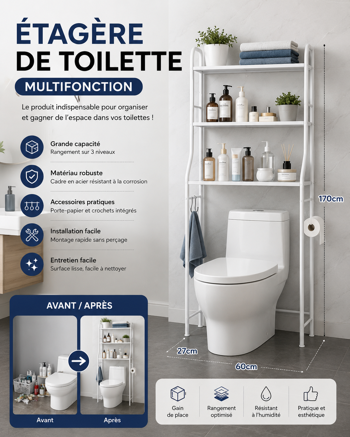 Étagère de Toilette